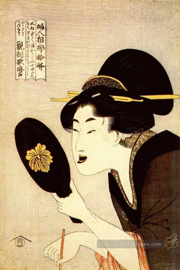 rassemblement de femmes pour la cérémonie de noircissement de dent Kitagawa Utamaro ukiyo e Bijin GA Peintures à l'huile